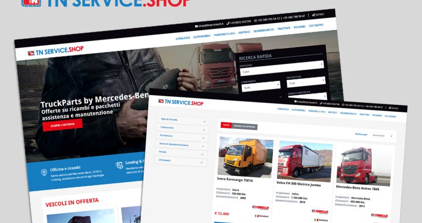 TN Service Shop – Il portale dedicato allo shop di TN Service è online
